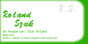 roland szuk business card